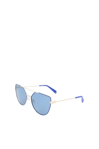 Lunettes de soleil polarisées femme - Catégorie 1 - Polaroid - Bleu, rose et argenté