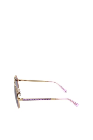Lunettes de soleil femme ornées de cristaux Swarovski -  Catégorie 3 - Swarovski - Doré et violet