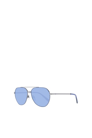 Lunettes de soleil homme - Catégorie 2 - Benetton - Argenté et bleu