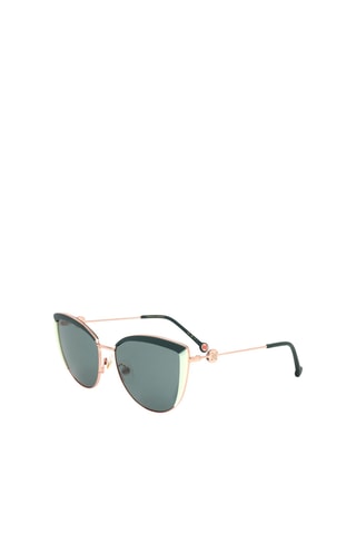 Lunettes de soleil femme - Catégorie 2 - Carolina Herrera - Vert, rose et doré