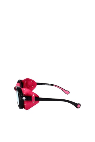 Lunettes de soleil femme - Verres effet miroir - Catégorie 3 - Moncler - Noir et rose