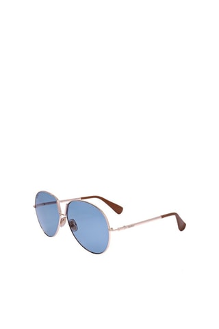 Lunettes de soleil femme - Catégorie 2 - MaxMara - Marron et argenté