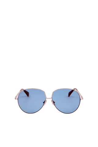 Lunettes de soleil femme - Catégorie 2 - MaxMara - Marron et argenté