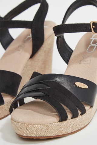 Sandali con zeppa Loraline - Nero