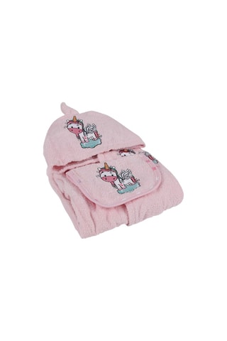 Telo bagno e bavaglino - Rosa