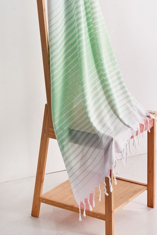 Fouta - Verde e bianco - 90 x 180 cm