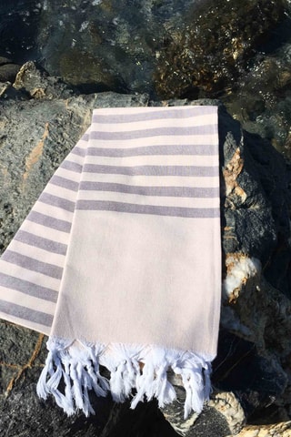 Fouta - Marrone e beige - 90 x 170 cm