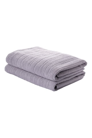 2 teli doccia - Grigio - 70 x 140 cm
