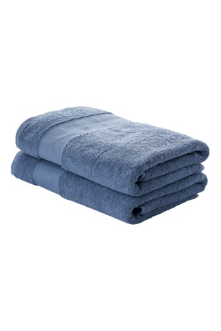 2 teli doccia - Blu - 70 x 140 cm