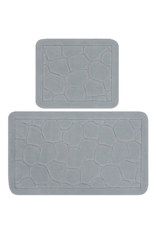 2 tappetini bagno - Grigio chiaro - 50 x 60 / 60 x 100 cm