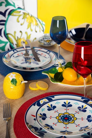 Service en porcelaine et grès Vietri - 18 pièces