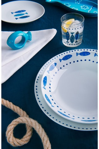 Service en porcelaine Ocean - 18 pièces