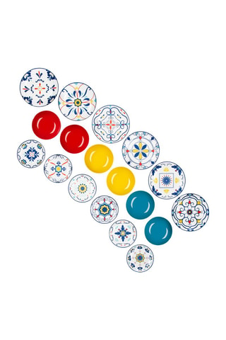 Service en porcelaine et grès Vietri Color - 18 pièces
