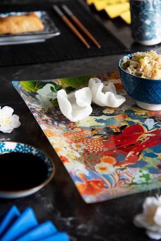Assiette carrée Nippon - 30 x 30 cm