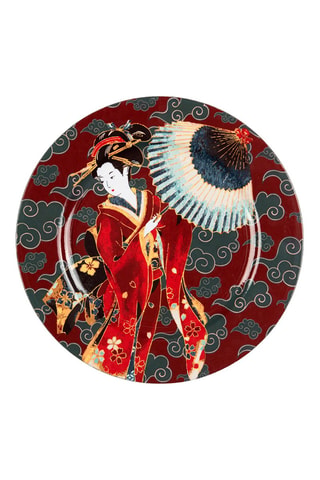 6 assiettes plates Kimono  -  33 cm