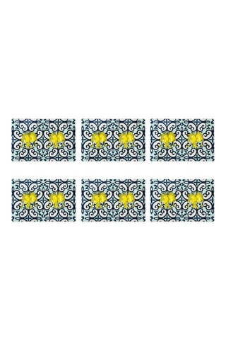 6 assiettes de présentation en céramique - 30 x 20 x 3 cm