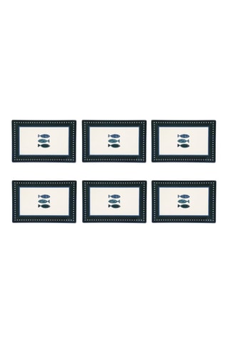 6 assiettes de présentation en céramique - 30 x 20 x 3 cm