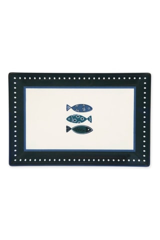 6 assiettes de présentation en céramique - 30 x 20 x 3 cm