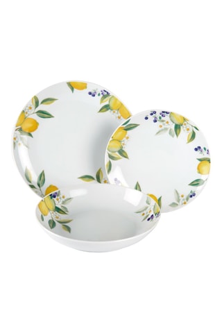Service Lemon en porcelaine - 18 pièces