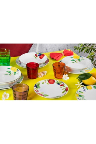 Service Lemon en porcelaine - 18 pièces