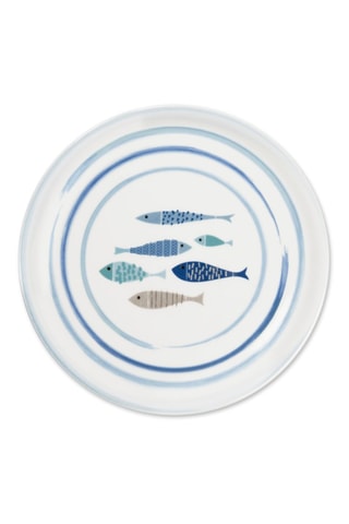 6 assiettes à pizza en porcelaine - 30,5 cm