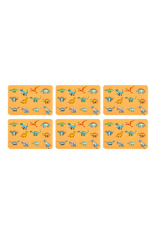6 sets de table Dino - 43,5 x 29 cm - Multicolore