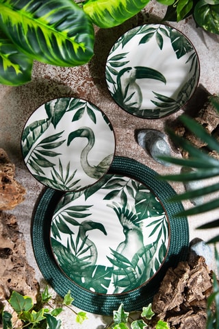 Service en porcelaine Jungle Chic - 18 pièces