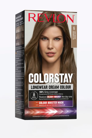 Estuche coloración permanente ColorStay N.º 6 Castaño claro - 4 productos