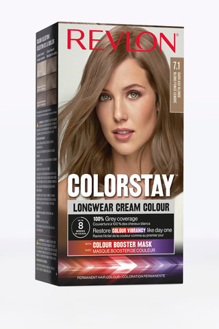 Estuche coloración permanente ColorStay N.º 7.1 Rubio oscuro ceniza - 4 productos