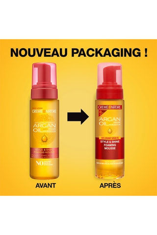Espuma Style and Shine Creme of Nature® con aceite de argán - 200 ml