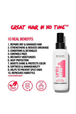 Mascarilla capilar en spray UniqOne™ - Azul loto - Para todo tipo de cabello - 150 ml