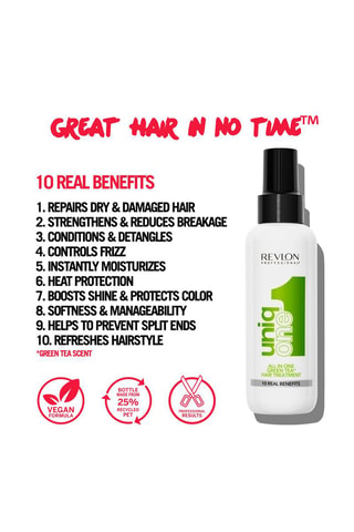 Mascarilla capilar en spray UniqOne™ - Green tea - Para todo tipo de cabello - 150 ml
