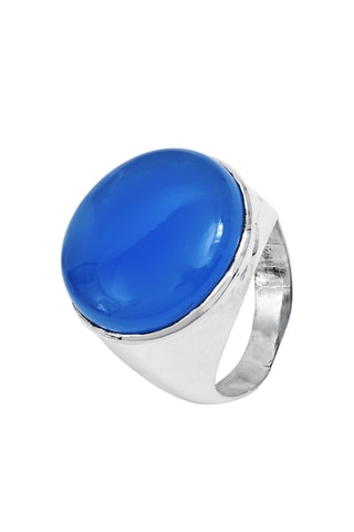 Anillo - Plata y calcedonia