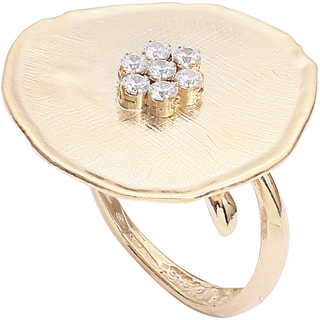 Anillo - plata 925/1000 bañada en oro fino y circonita