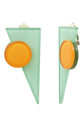 Pendientes - Naranja y verde claro