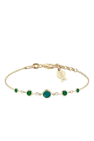 Pulsera - Plata bañada en oro fino y cristal