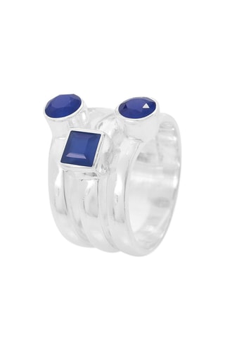 Anillo - Plata y zafiros
