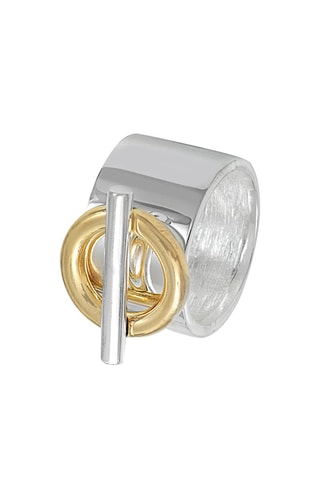 Anillo - Plata bañada en oro amarillo