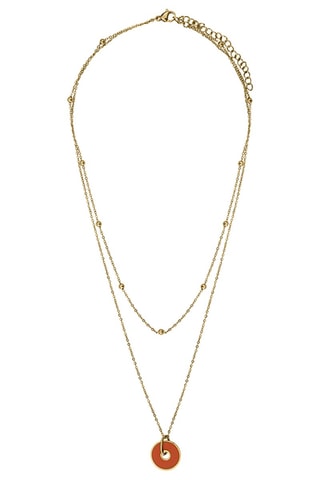 Collar - Dorado y naranja