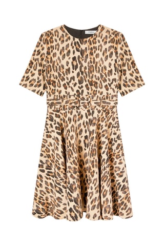 Vestido evasé - Beige