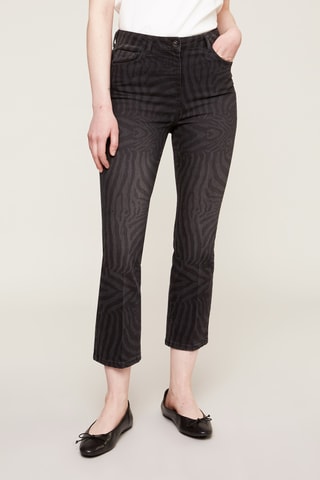 Pantalón bootcut 7/8 de tiro alto - Negro