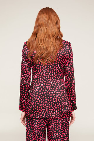 Chaqueta oversize - Negro y rojo