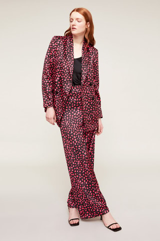 Chaqueta oversize - Negro y rojo