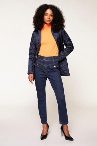 Vaquero slim fit de tiro alto - Azul