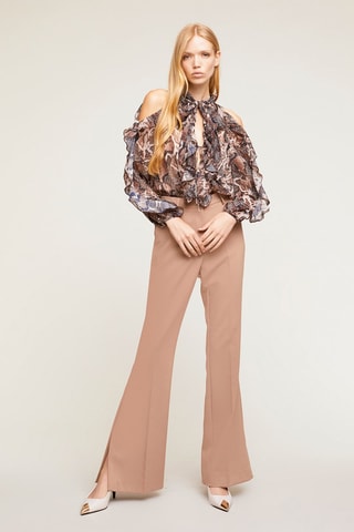 Pantalón flare - Beige