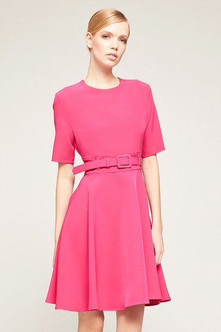 Vestido evasé - Rosa