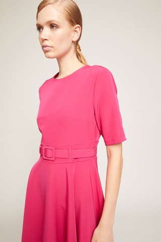 Vestido evasé - Rosa
