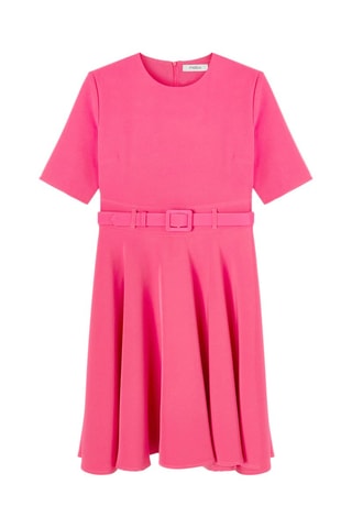 Vestido evasé - Rosa