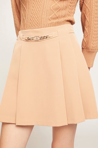 Falda evasé - Beige