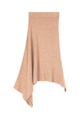 Falda midi - Beige
